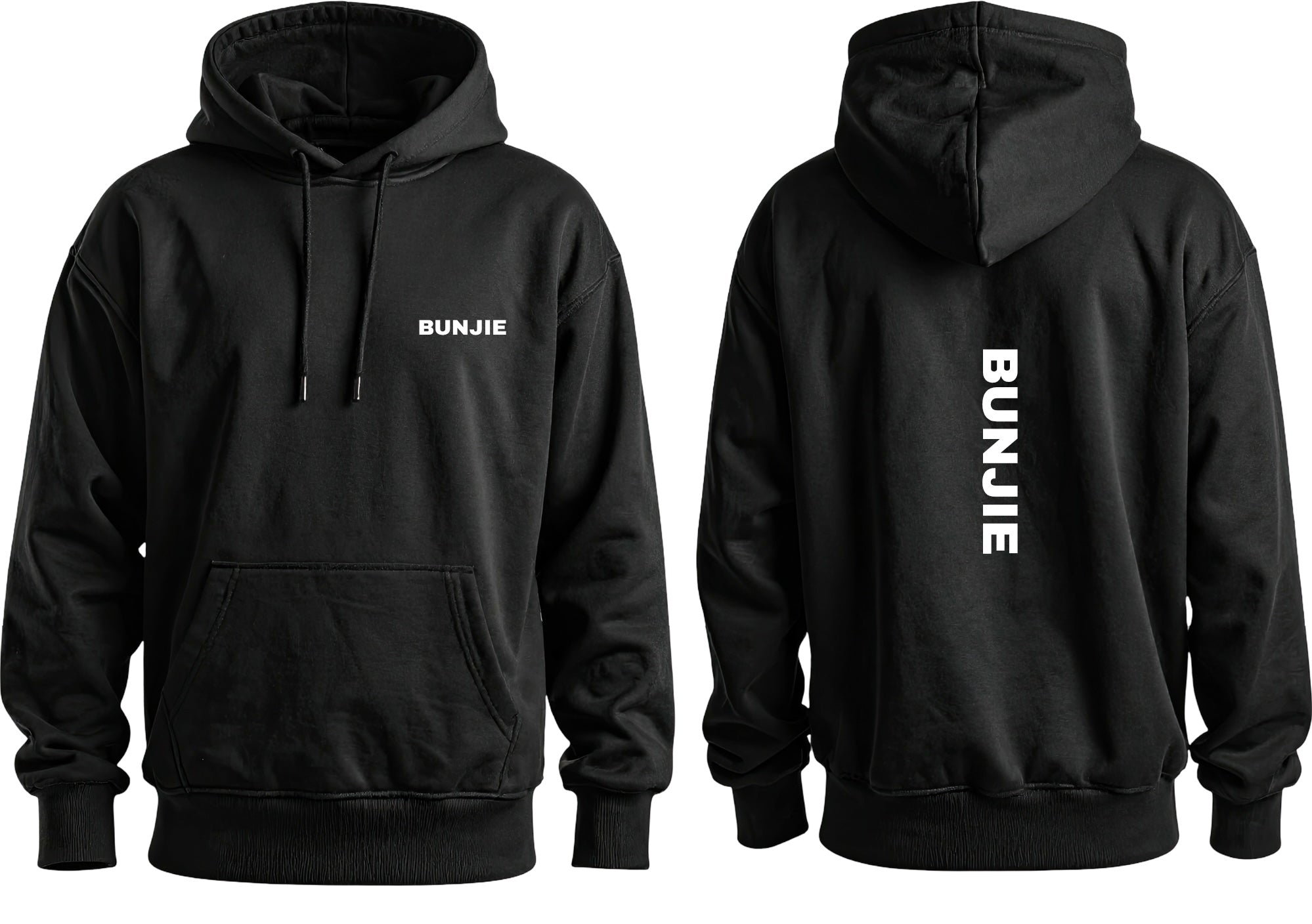 Bunjie Mens Black Hoodie