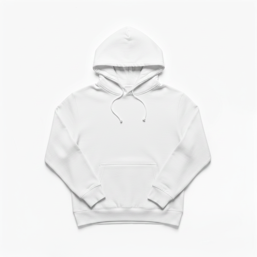Ladies White Hoodie